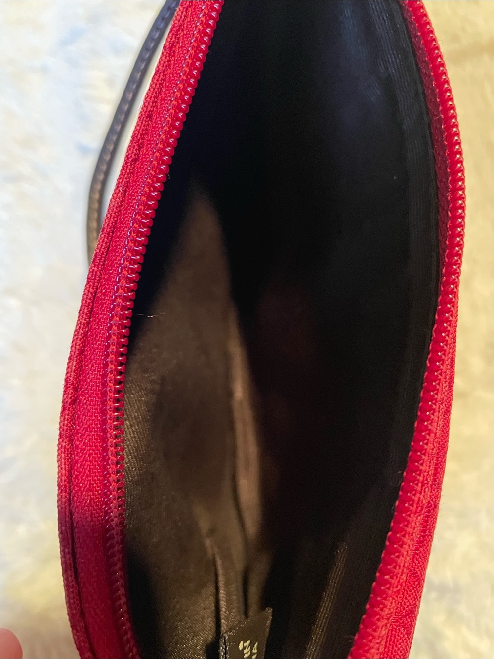 Coach Y2K Red Signature Canvas Wristlet with Black Leather Trim - Picture 7 of 7